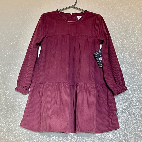 NWT Modern Moments by Gerber toddler maroon corduroy dress size 4T - Picture 5 of 9